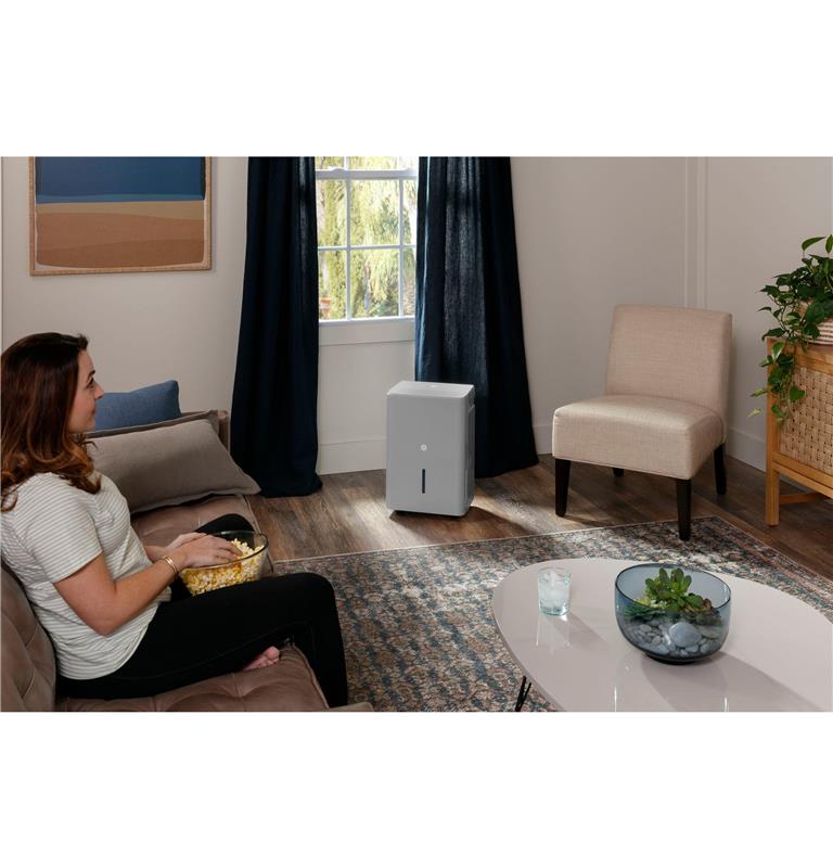 GE(R) 50 Pint ENERGY STAR(R) Smart Portable Dehumidifier with Smart Dry for Wet Spaces-(AWHR50LB)