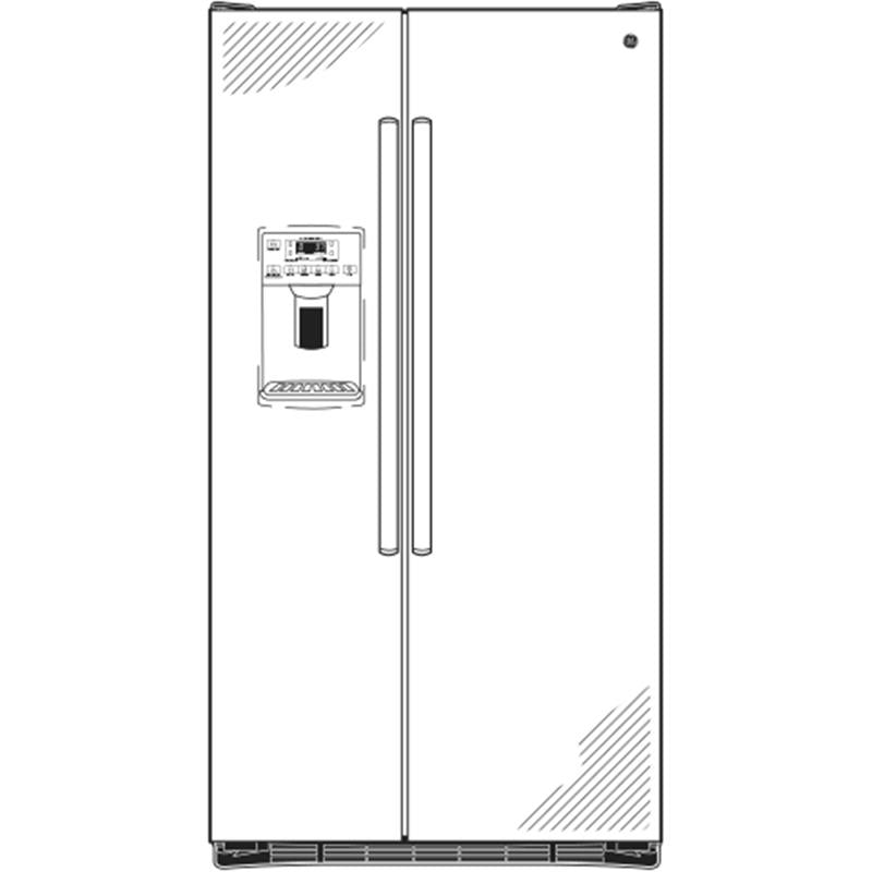 GE(R) ENERGY STAR(R) 25.3 Cu. Ft. Side-By-Side Refrigerator-(GSE25GSHSS)