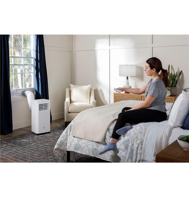GE(R) 6,100 BTU Portable Air Conditioner with Dehumidifier and Remote, White-(APFD06JASW)