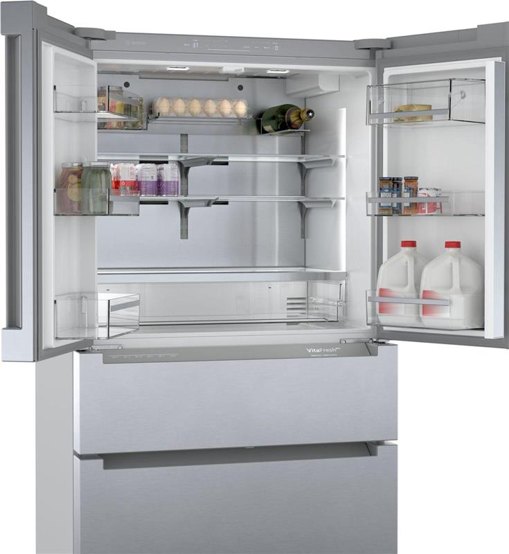 800 Series French Door Bottom Mount Refrigerator 36" Easy clean stainless steel-(B36CL80ENS)