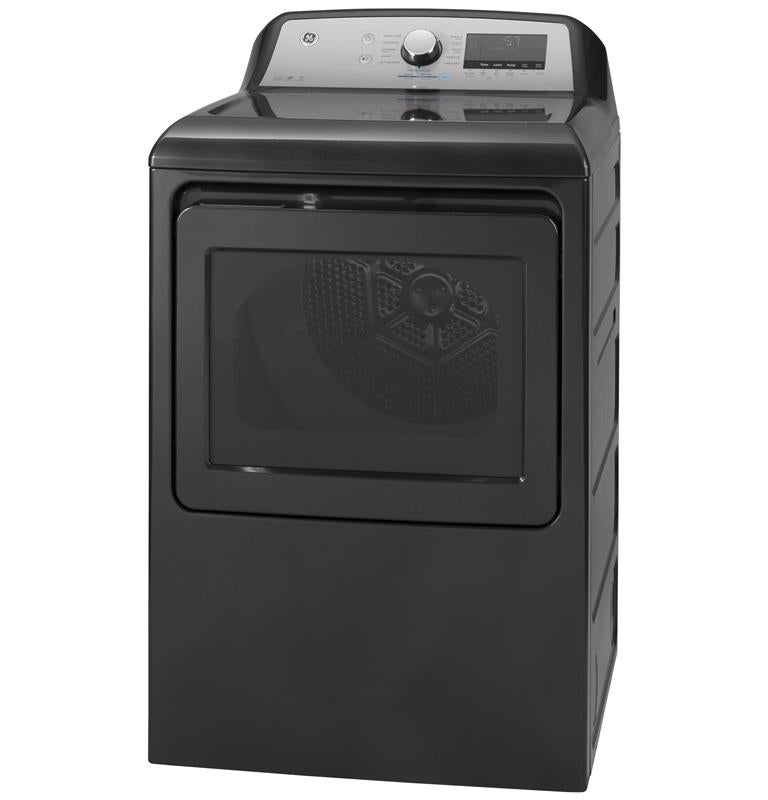 GE(R) 7.4 cu. ft. Capacity Smart aluminized alloy drum Electric Dryer with Sanitize Cycle and Sensor Dry-(GTD84ECPNDG)
