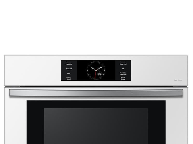 Bespoke 30" Microwave Combination Wall Oven with with Flex Duo(TM) in White Glass-(NQ70CB700D12AA)
