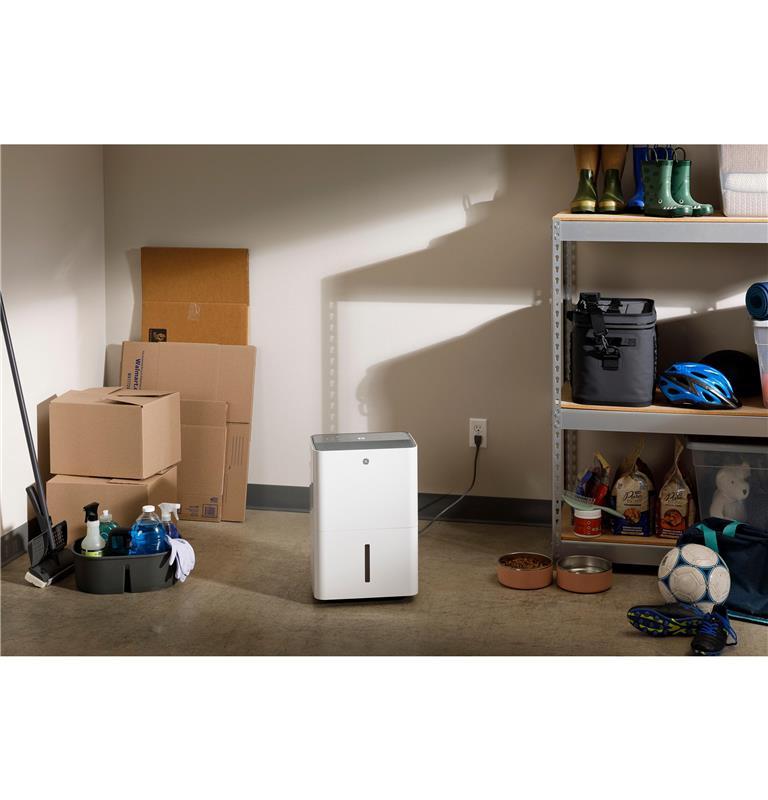 GE(R) 22 Pint ENERGY STAR(R) Portable Dehumidifier with Smart Dry for Damp Spaces-(ADYR22LC)