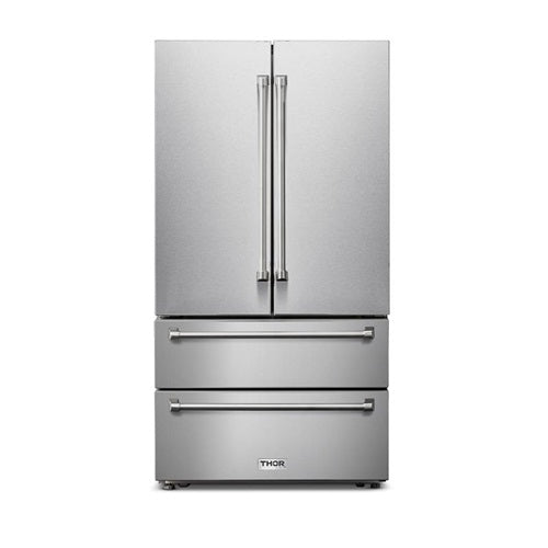 36 Inch Professional French Door Refrigerator With Freezer Drawers-(THRK:TRF3602)