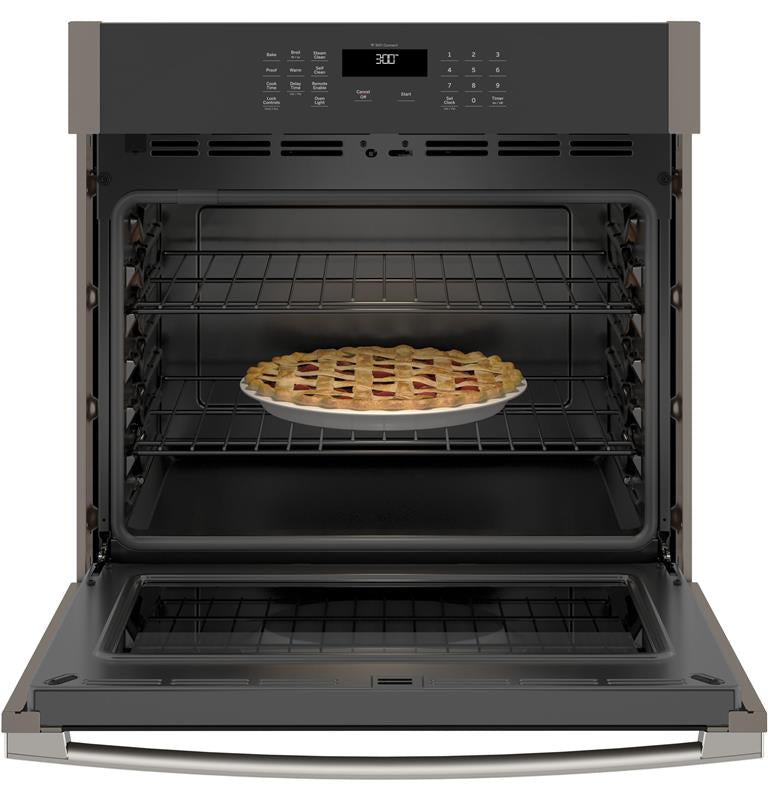 GE(R) 30" Smart Built-In Self-Clean Single Wall Oven with Never-Scrub Racks-(JTS3000ENES)
