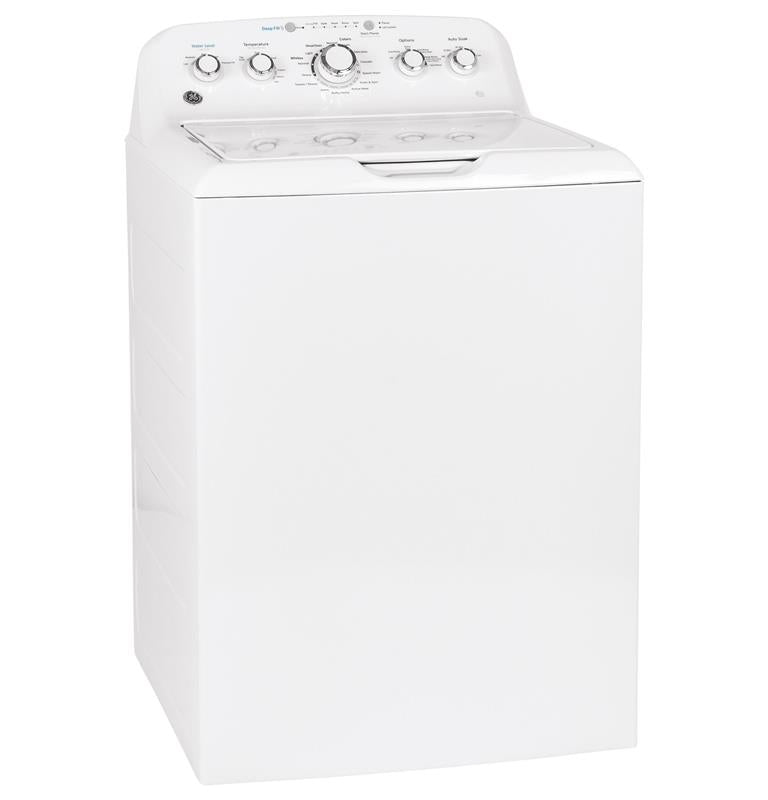 GE(R) 4.5 cu. ft. Capacity Washer with Stainless Steel Basket-(GTW465ASNWW)