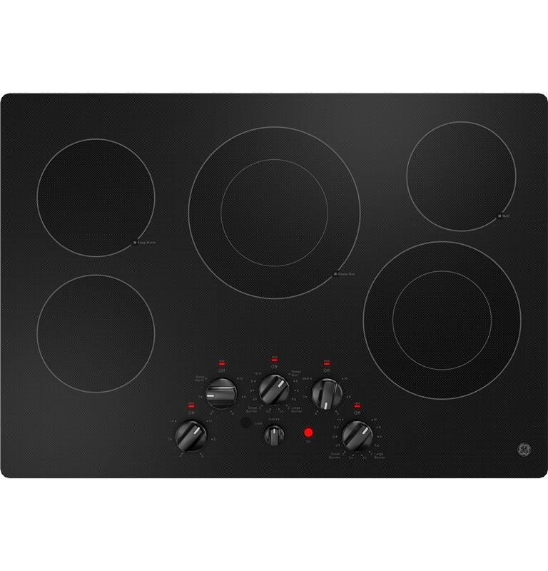 GE(R) 30" Built-In knob Control Electric Cooktop-(JEP5030DTBB)