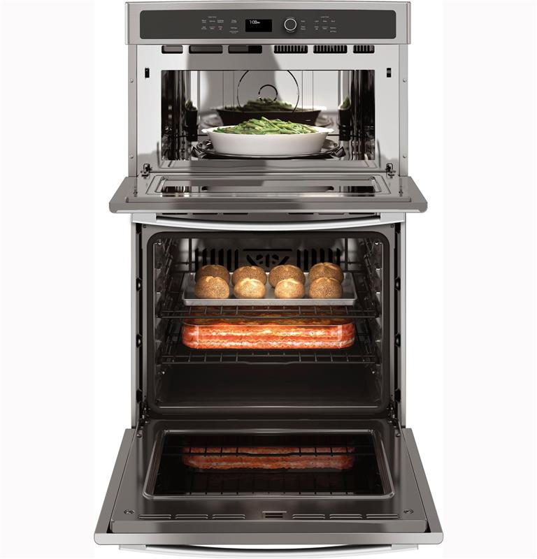 GE Profile(TM) 27" Built-In Combination Convection Microwave/Convection Wall Oven-(PK7800SKSS)