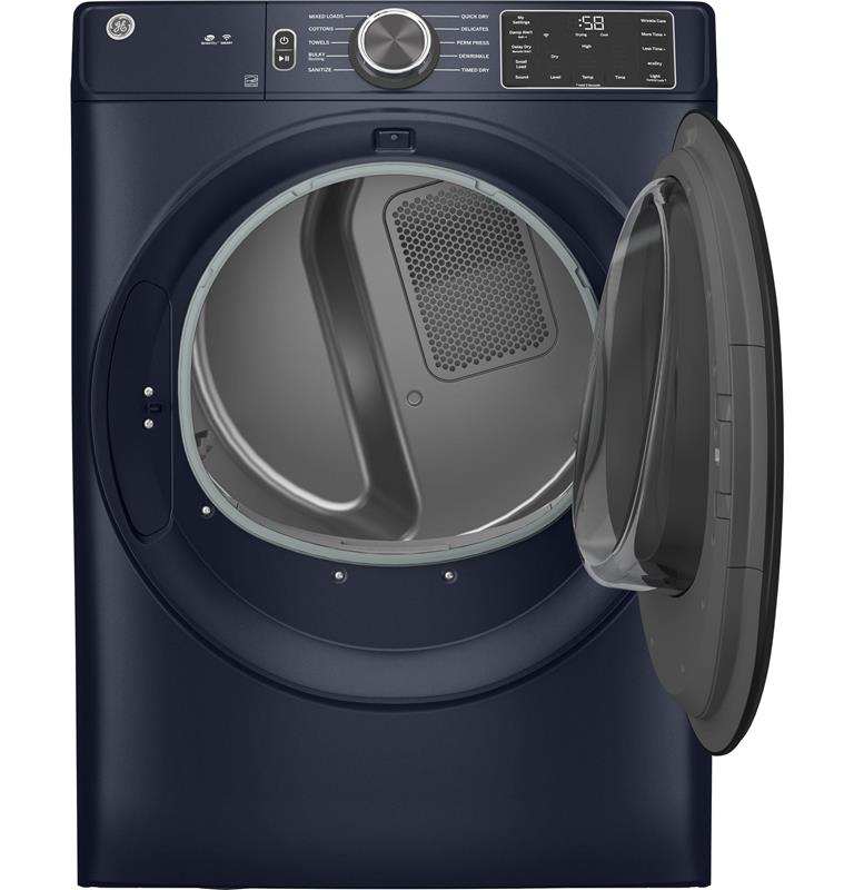 GE(R) 7.8 cu. ft. Capacity Smart Front Load Electric Dryer with Sanitize Cycle-(GFD55ESPRRS)