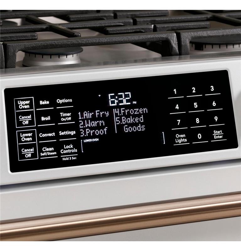 Caf(eback)(TM) 30" Smart Slide-In, Front-Control, Dual-Fuel, Double-Oven Range with Convection-(C2S950P3MD1)