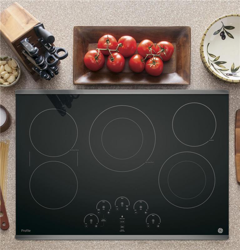 GE Profile(TM) 30" Built-In Touch Control Electric Cooktop-(PP9030SJSS)