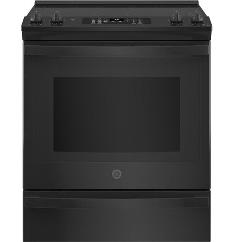 GE(R) 30" Slide-In Electric Convection Range with No Preheat Air Fry-(JS760DPBB)