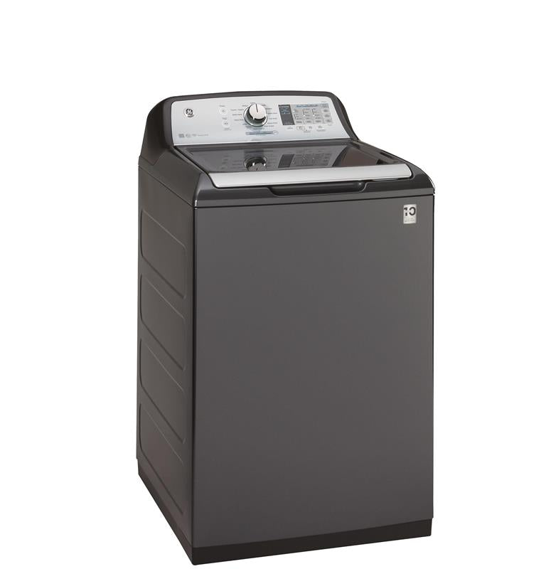 GE(R) 5.0 cu. ft. Capacity Smart Washer with Stainless Steel Basket-(GTW750CPLDG)