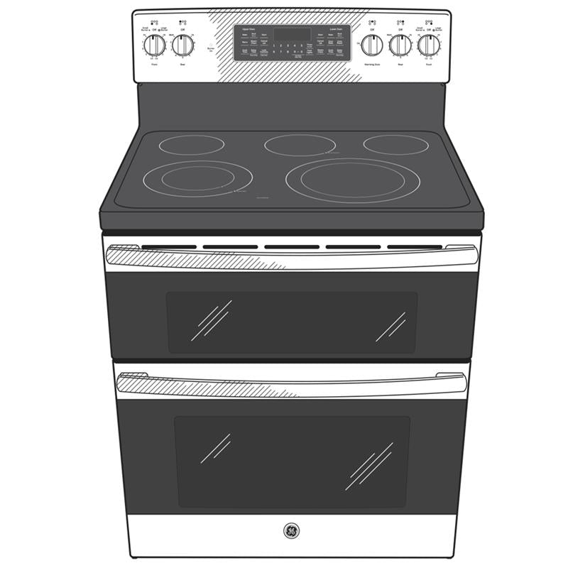 GE(R) 30" Free-Standing Electric Double Oven Convection Range-(JBS86EPES)