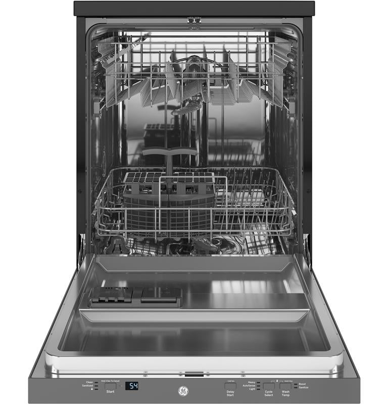 GE(R) 24" Stainless Steel Interior Portable Dishwasher with Sanitize Cycle-(GPT225SSLSS)