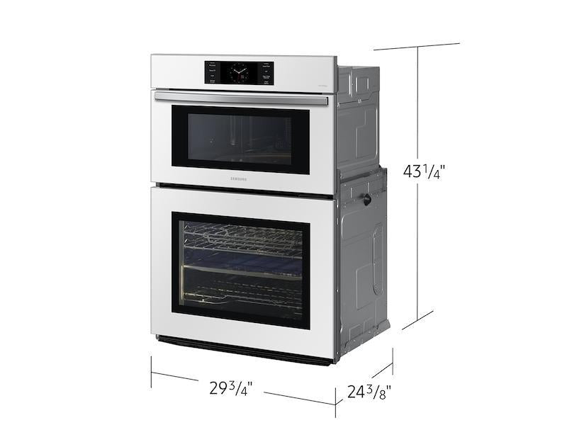 Bespoke 30" Microwave Combination Wall Oven with with Flex Duo(TM) in White Glass-(NQ70CB700D12AA)