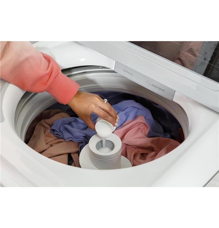 GE(R) 4.5 cu. ft. Capacity Washer with Water Level Control-(GTW585BSVWS)