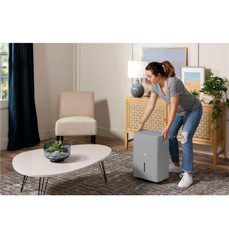 GE(R) 50 Pint ENERGY STAR(R) Portable Dehumidifier with Built-in Pump and Smart Dry for Wet Spaces-(APHR50LB)