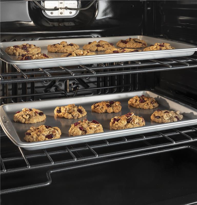 GE(R) 30" Smart Built-In Self-Clean Double Wall Oven with Never-Scrub Racks-(JTD3000SNSS)