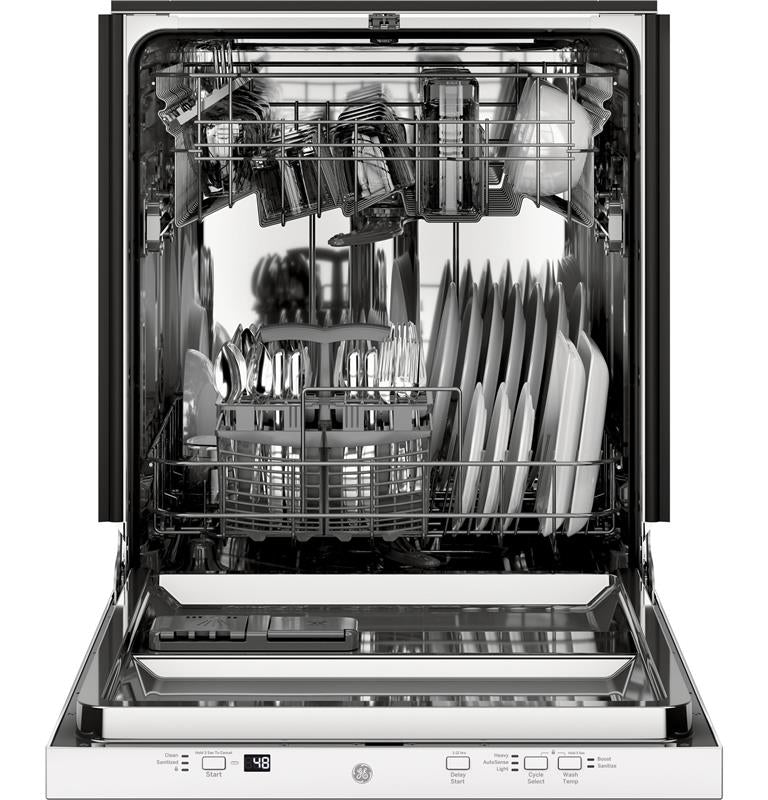 GE(R) ADA Compliant Stainless Steel Interior Dishwasher with Sanitize Cycle-(GDT226SGLWW)