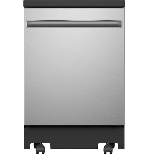 GE(R) 24" Stainless Steel Interior Portable Dishwasher with Sanitize Cycle-(GPT225SSLSS)
