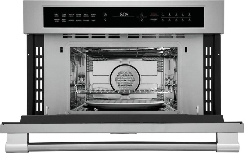 Frigidaire Professional 30" Built-In Convection Microwave Oven with Drop-Down Door-(PMBD3080AFSD3131)