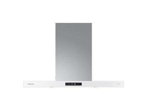 36" Bespoke Smart Wall Mount Hood with LCD Display in Clean White-(NK36CB700W12AA)