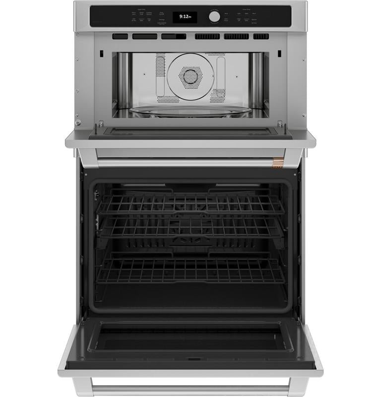 Caf(eback)(TM) 30 in. Combination Double Wall Oven with Convection and Advantium(R) Technology-(CTC912P2NS1)