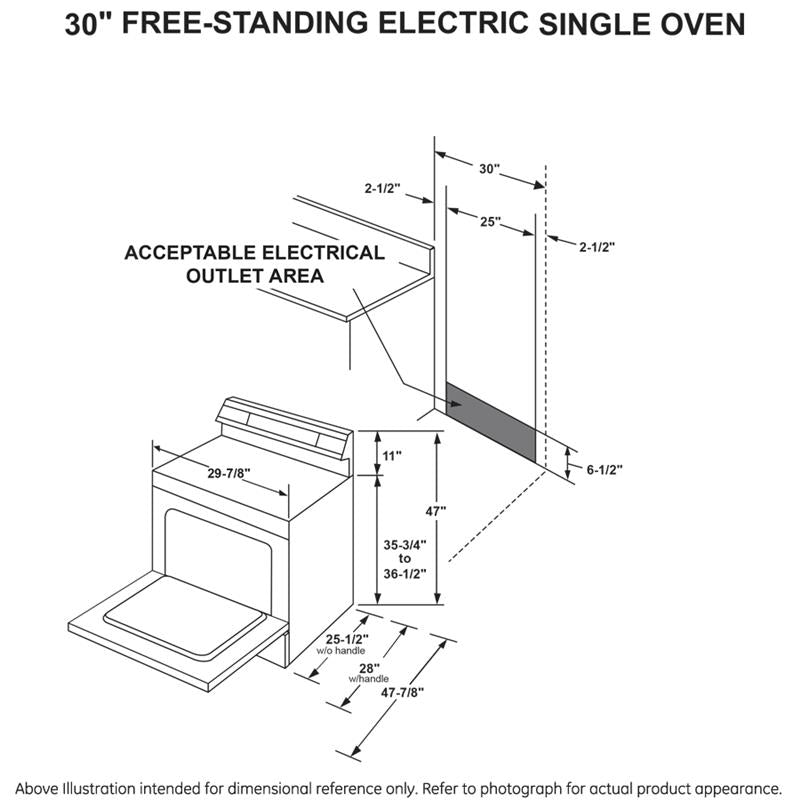 GE(R) 30" Free-Standing Electric Convection Range with No Preheat Air Fry-(JB735FPDS)