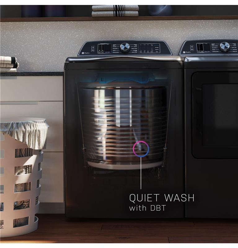GE Profile(TM) 5.4 cu. ft. Capacity Washer with Smarter Wash Technology and FlexDispense(TM)-(PTW900BPTDG)