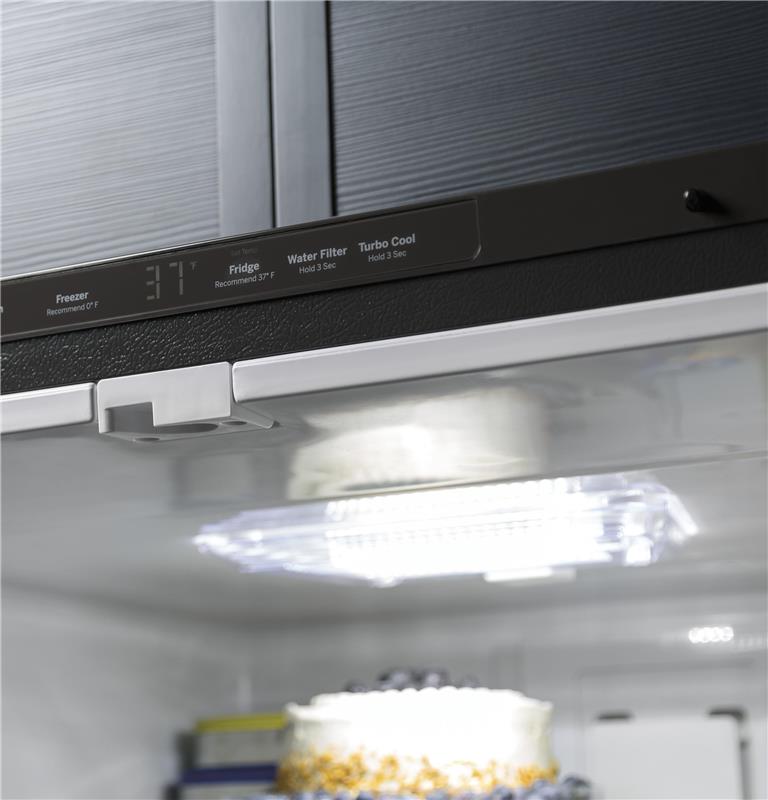 GE(R) ENERGY STAR(R) 18.6 Cu. Ft. Counter-Depth French-Door Refrigerator-(GWE19JGLWW)