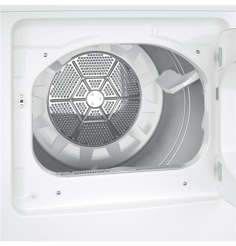 GE(R) 7.4 cu. ft. Capacity aluminized alloy drum Electric Dryer with Sensor Dry-(GTD65EBSJWS)