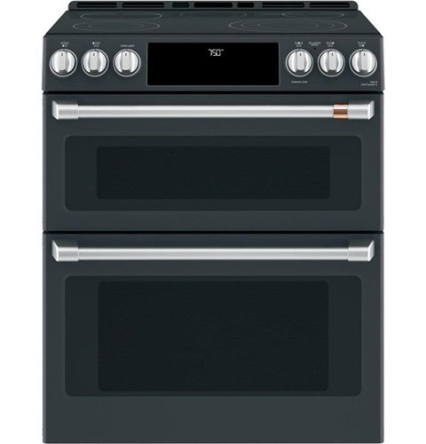 Caf(eback)(TM) 30" Smart Slide-In, Front-Control, Radiant and Convection Double-Oven Range-(CES750P3MD1)