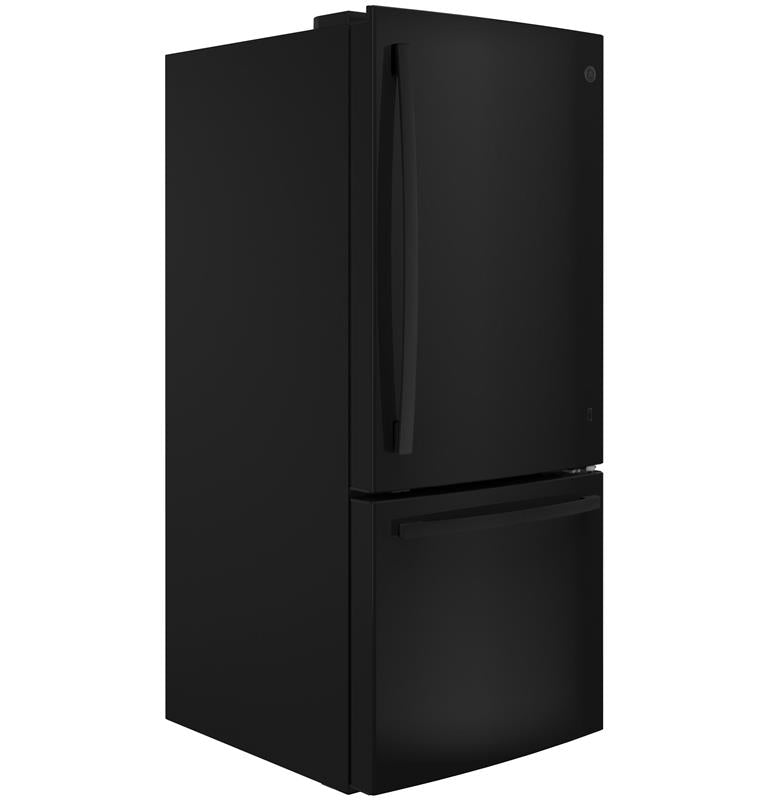 GE(R) ENERGY STAR(R) 21.0 Cu. Ft. Bottom-Freezer Refrigerator-(GDE21EGKBB)