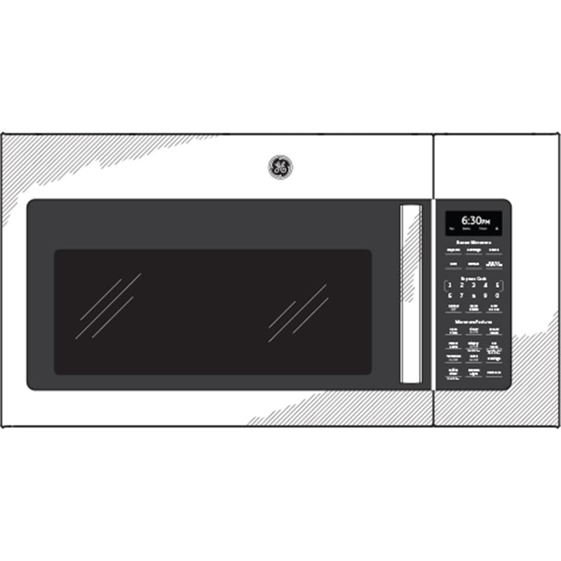 GE(R) 1.9 Cu. Ft. Over-the-Range Sensor Microwave Oven with Recirculating Venting-(JNM7196FLDS)