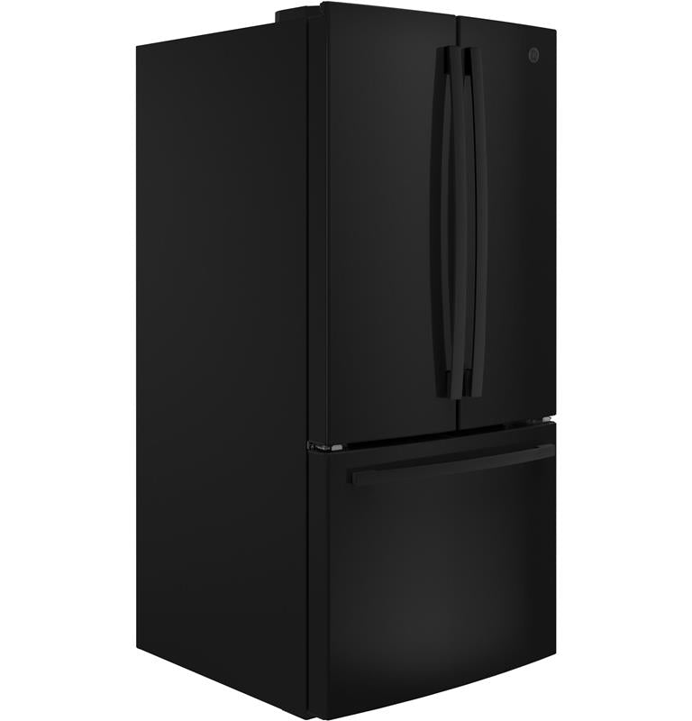 GE(R) ENERGY STAR(R) 18.6 Cu. Ft. Counter-Depth French-Door Refrigerator-(GWE19JGLBB)
