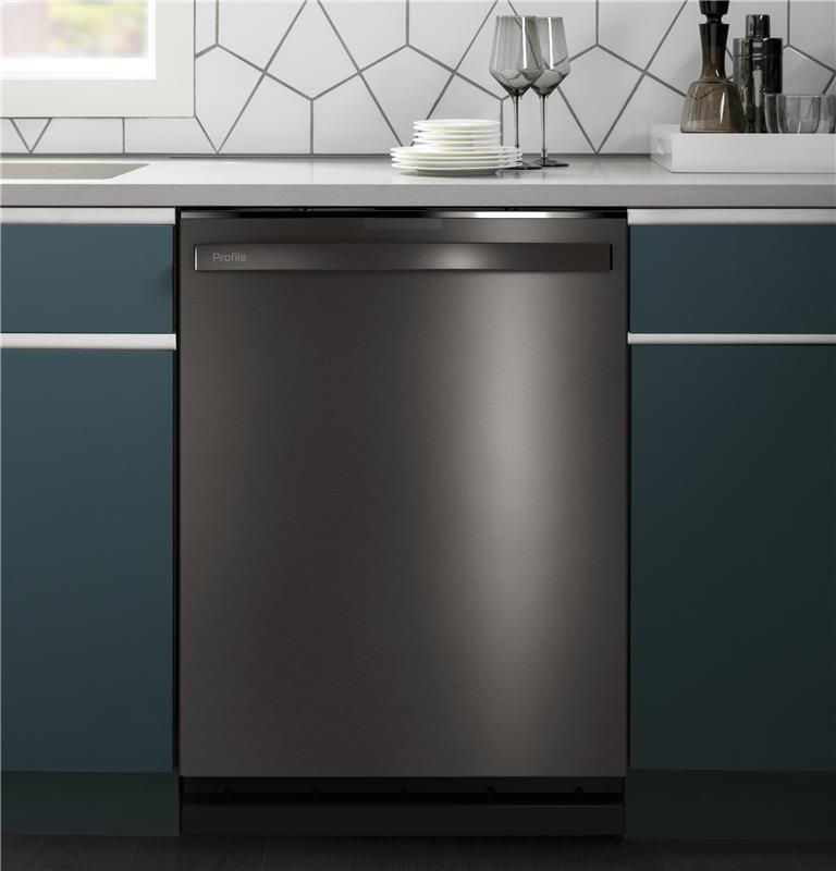 GE Profile(TM) Top Control with Stainless Steel Interior Dishwasher with Sanitize Cycle & Twin Turbo Dry Boost-(PDT785SBNTS)