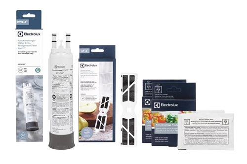 Electrolux EPPWFU01, ELXPAAF2, and (2) ELPAPKRF Water and Air Filter Combo Kit with Produce Keeper-(ELUXCOMBO4)