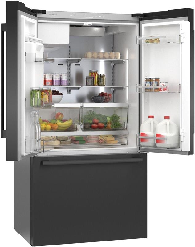 500 Series French Door Bottom Mount Refrigerator 36" Black stainless steel-(B36CD50SNB)