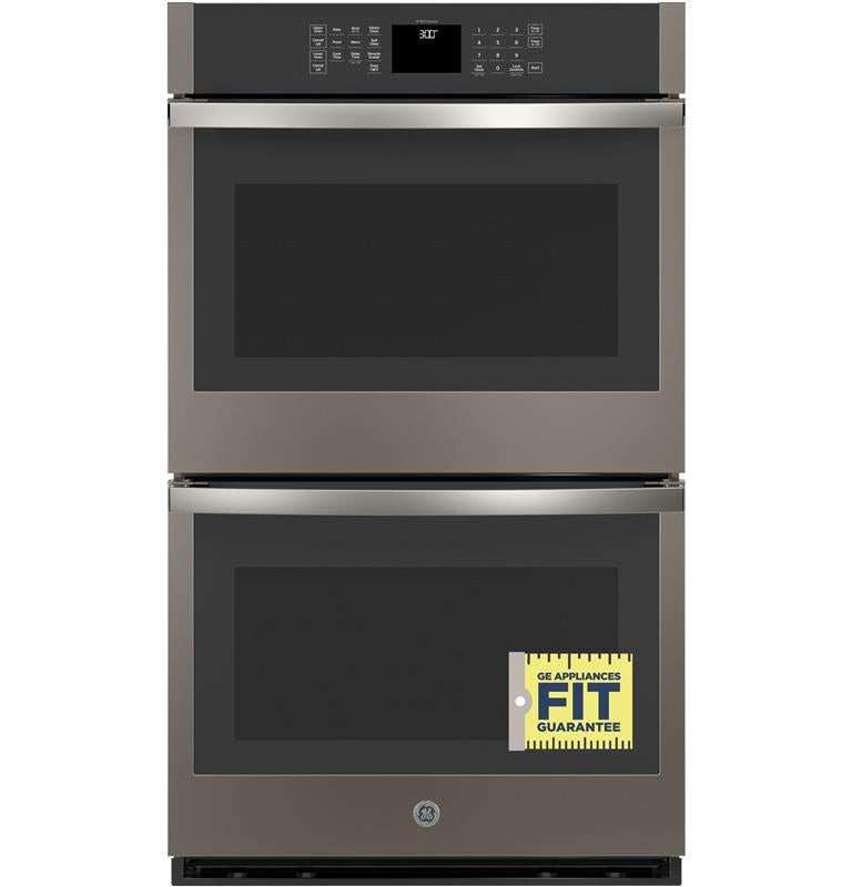 GE(R) 30" Smart Built-In Self-Clean Double Wall Oven with Never-Scrub Racks-(JTD3000ENES)