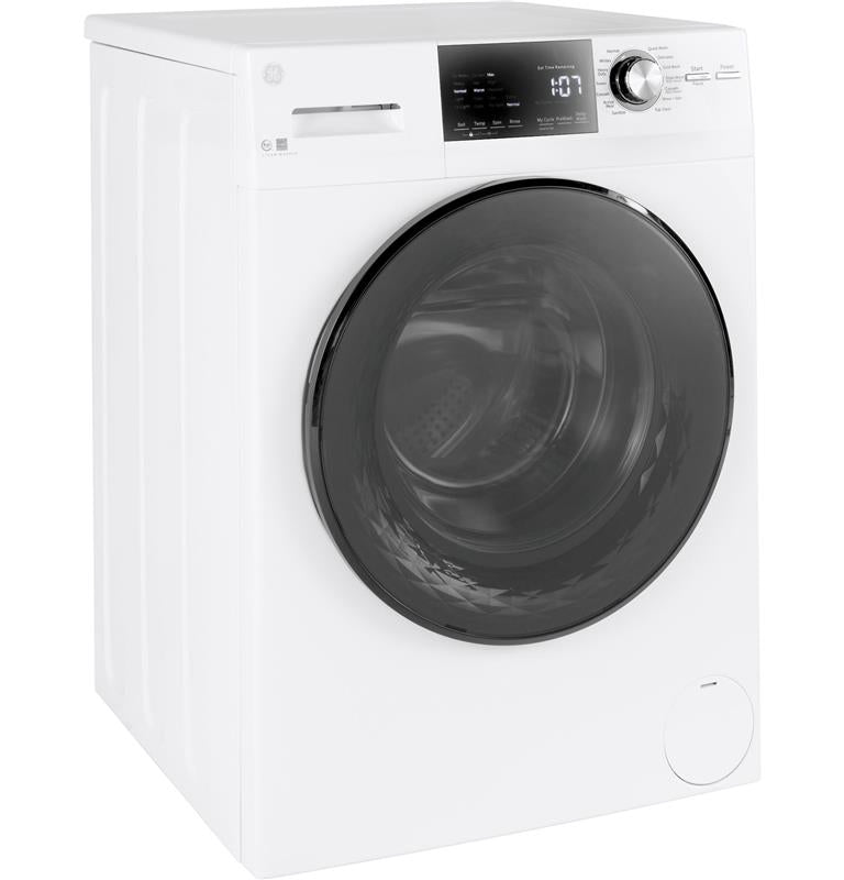 GE(R) 24" 2.4 Cu. Ft. ENERGY STAR(R) Front Load Washer with Steam-(GFW148SSMWW)