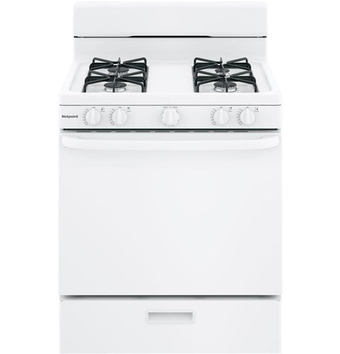 Hotpoint(R) 30" Free-Standing Gas Range-(RGBS300DMWW)