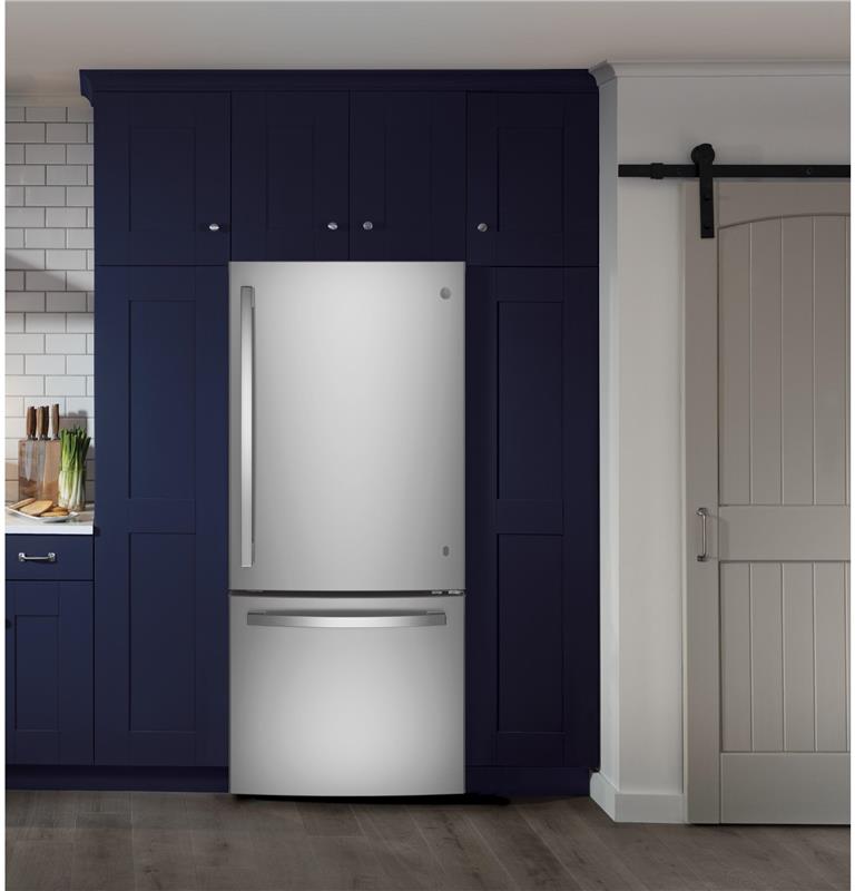 GE(R) ENERGY STAR(R) 24.8 Cu. Ft. Bottom-Freezer Drawer Refrigerator-(GDE25ESKSS)