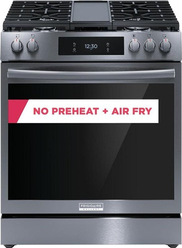 Frigidaire Gallery 30" Front Control Gas Range with Total Convection-(GCFG3060BD)