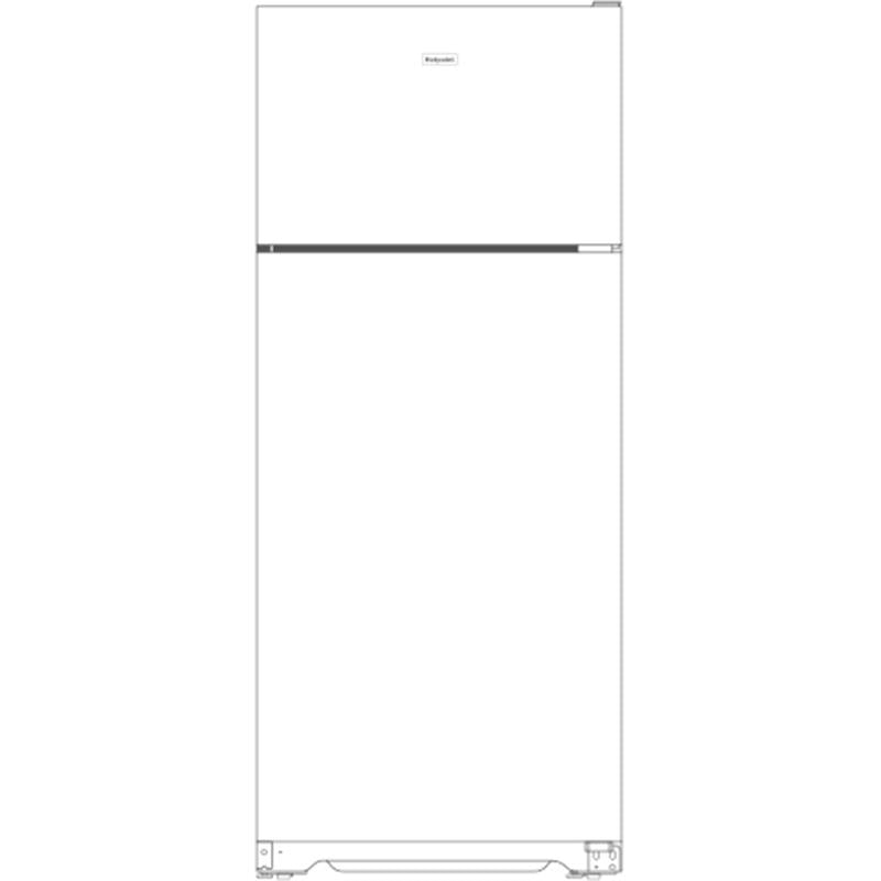 Hotpoint(R) 15.6 Cu. Ft. Recessed Handle Top-Freezer Refrigerator-(HPS16BTNRWW)