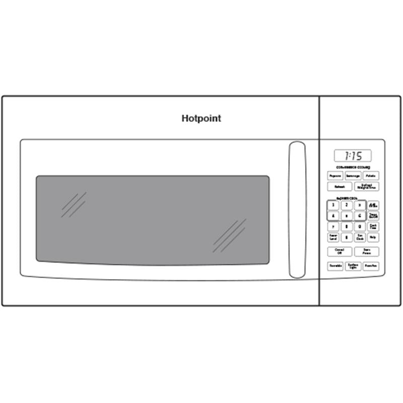 Hotpoint(R) 1.6 Cu. Ft. Over-the-Range Microwave Oven-(RVM5160DHWW)