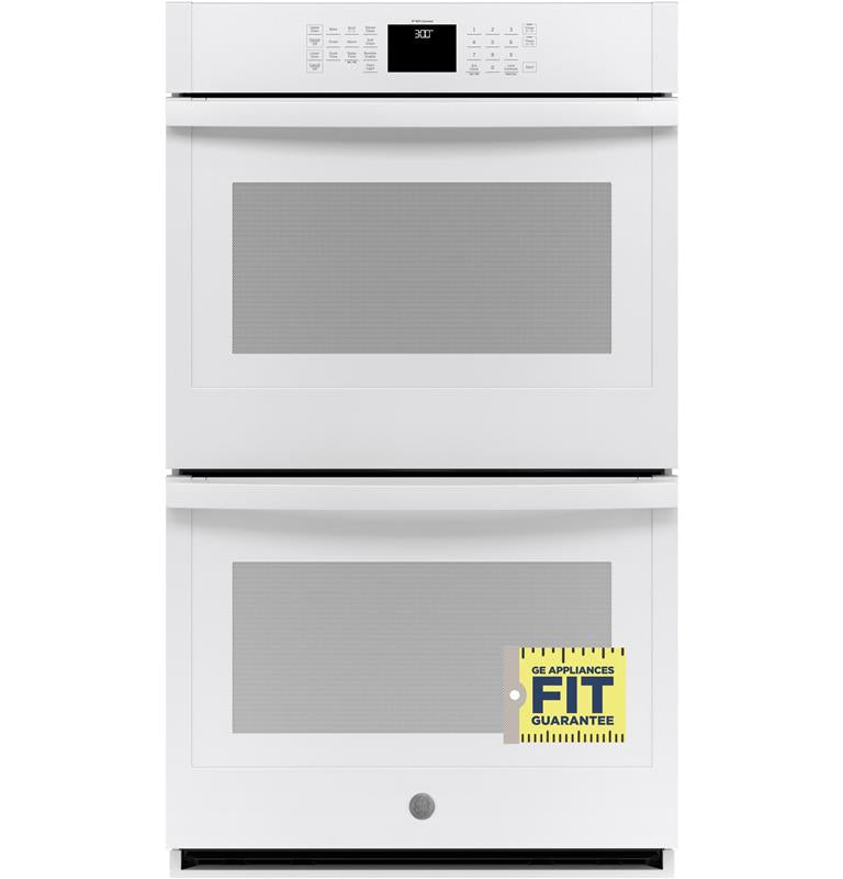GE(R) 30" Smart Built-In Self-Clean Double Wall Oven with Never-Scrub Racks-(JTD3000DNWW)