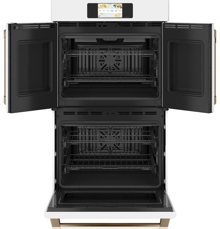 Caf(eback)(TM) Professional Series 30" Smart Built-In Convection French-Door Double Wall Oven-(CTD90FP4NW2)