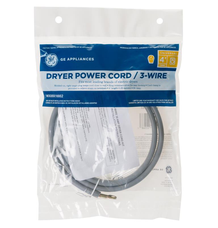 4' 30amp 3 wire dryer cord-(WX09X10002)