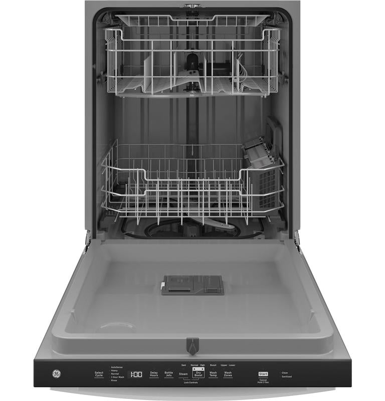 GE(R) Top Control with Plastic Interior Dishwasher with Sanitize Cycle & Dry Boost-(GDT630PGRWW)